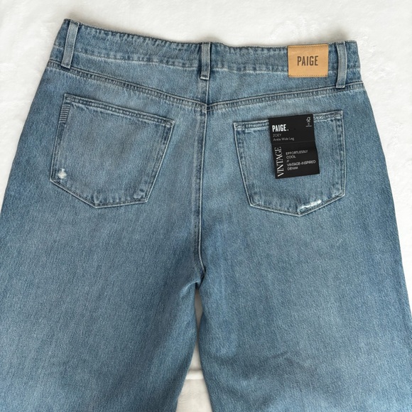 PAIGE VINTAGE Zoey Rumors with Rock Hem Ankle Wide Leg Jeans--NWT--33 - Picture 9 of 15